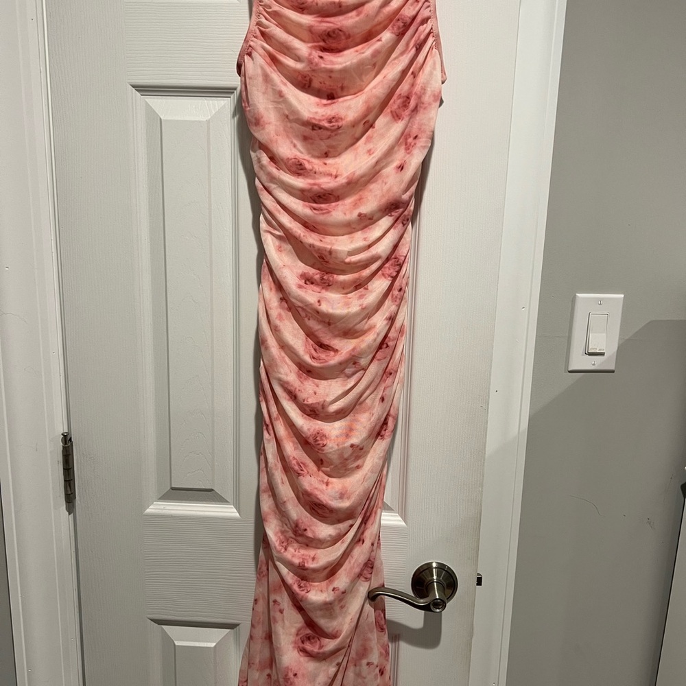 SHEIN Pink Floral Maxi Dress